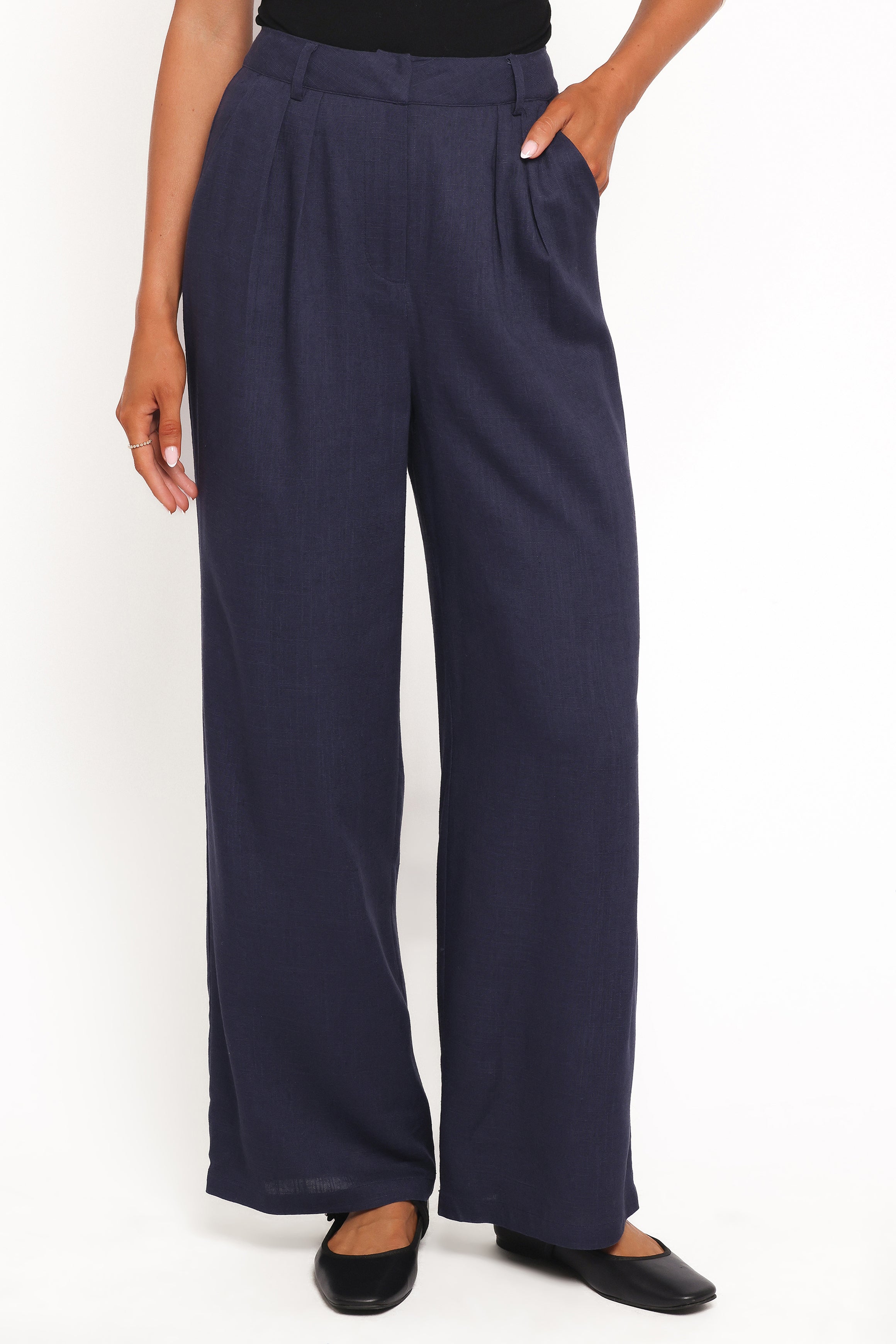 Dean Linen Pants - Navy - Image 2