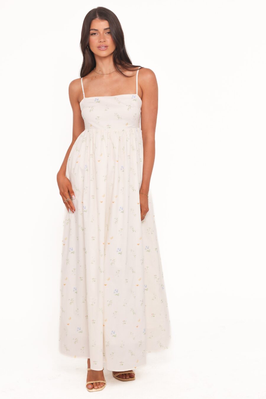 Odessa Maxi Dress - White Floral