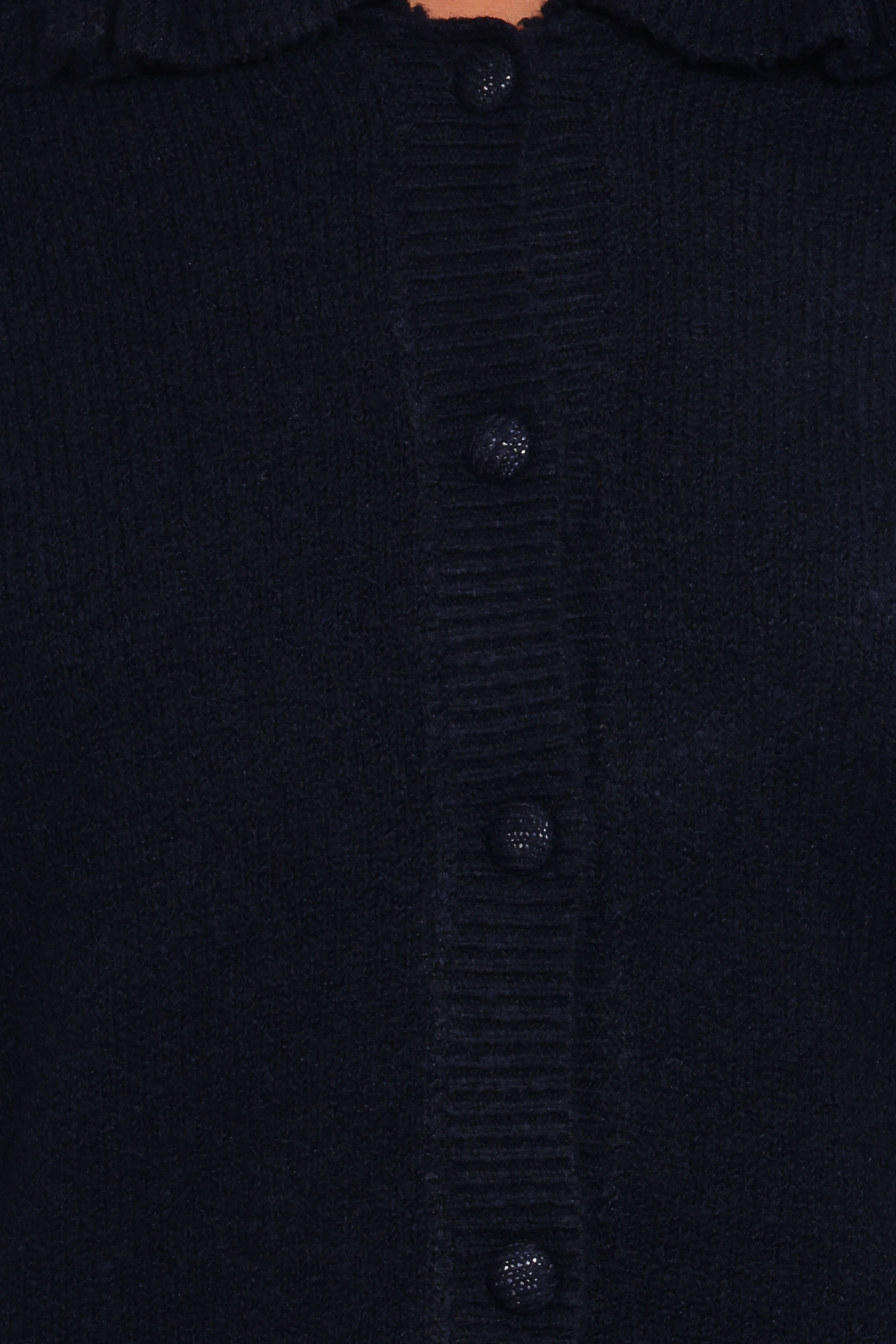 Carmello Frill Collar Cardigan - Navy - Image 6