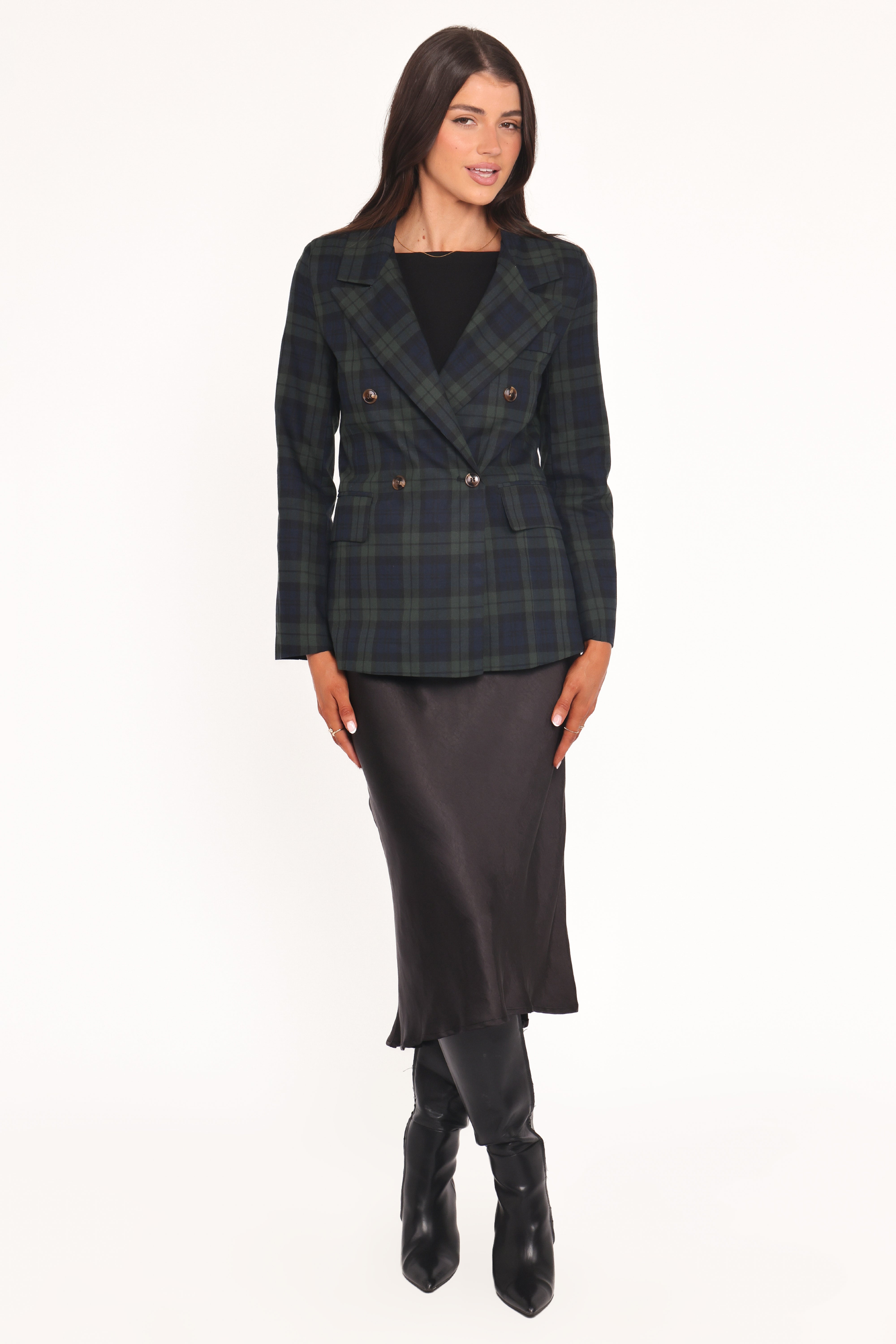 Juliette Blazer - Green Plaid - 图片 5