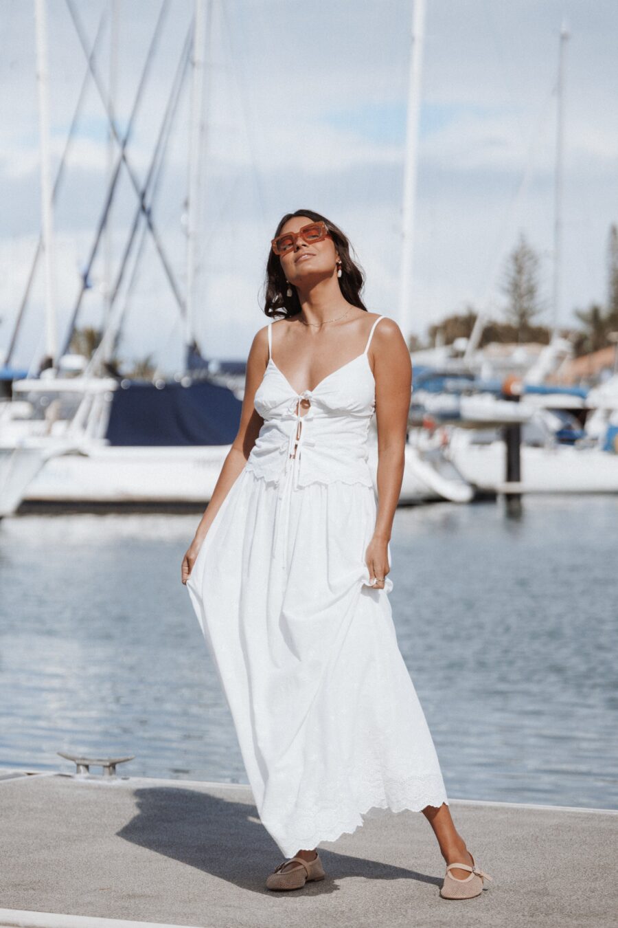 Blaire Skirt Set - White